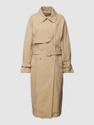 IQ Studio Trenchcoat mit Stoffgürtel Modell 'BREA' in Beige, Größe M