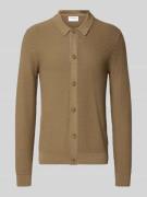 Lindbergh Strickjacke mit Knopfleiste in Camel, Größe L