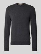 BOSS Regular Fit Strickpullover aus Baumwoll-Schurwoll-Mix Modell 'HES...