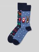 Christian Berg Men Socken mit geripptem Abschluss in Jeansblau, Größe ...