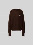 ROTATE Pullover mit gerippten Abschlüssen in Mittelbraun, Größe M