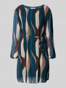 ZABAIONE Minikleid mit Bindegürtel Modell 'Sa44raa' in Dunkelgruen, Gr...