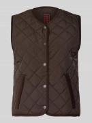 Stefanel Steppweste mit Eingrifftaschen Modell 'GILET' in Dunkelbraun,...