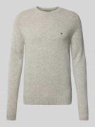 Tommy Hilfiger Regular Fit Strickpullover aus feinster Wolle in Hellgr...