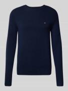 Tommy Hilfiger Regular Fit Strickpullover aus feinster Wolle in Marine...