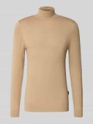 Blend Rollkragenpullover mit Label-Detail Modell 'BAGGE' in Beige, Grö...