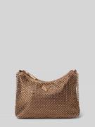 Guess Umhängetasche mit Label-Detail Modell 'ZALINA' in Metallic Braun...