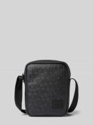 HUGO Umhängetasche mit Allover-Label-Muster Modell 'ETHON2.0HI' in Bla...