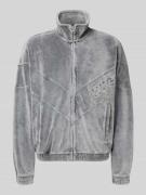 HUGO Oversized Sweatjacke aus Baumwoll-Mix Modell 'DELSO' in Mittelgra...