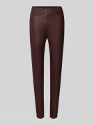MM Slim Fit Hose in Leder-Optik mit elastischem Bund Modell 'ECHO' in ...