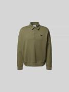 MAISON KITSUNÉ Oversized Sweatshirt aus Baumwolle in Oliv, Größe L