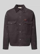 PROHIBITED Hemdjacke mit Knopfleiste in Anthrazit, Größe L