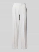 monari Regular Fit Stoffhose mit fixierten Bügelfalten in Stein, Größe...