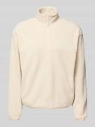 MCNEAL Fleecepullover mit Troyer-Kragen in Sand, Größe L