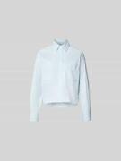 Closed Hemdbluse mit Knopfleiste in Dunkelblau, Größe L