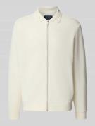 MCNEAL Cardigan mit Polokragen und Reißverschluss in Ecru, Größe L