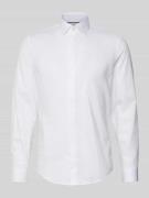 Jake*s Slim Fit Business Hemd aus Baumwolle mit Kentkragen in Weiss, G...