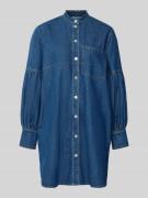 Jake*s Casual Knielanges Jeanskleid mit Brusttasche in Dunkelblau, Grö...