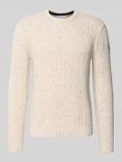 Tom Tailor Regular Fit Strickpullover aus Baumwoll-Mix in Offwhite, Gr...