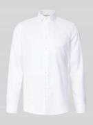 Jake*s Slim Fit Business Hemd aus Baumwolle mit Kentkragen in Weiss, G...