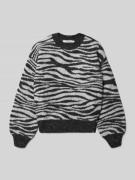 Garcia Strickpullover mit Rundhalsausschnitt und Label-Detail in Black...