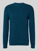 MCNEAL Strickpullover mit gerippten Abschlüssen in Petrol Melange, Grö...