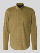 Lerros Regular Fit Freizeithemd aus Cord mit Kentkragen in Khaki, Größ...
