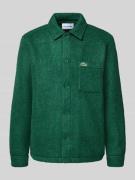 Lacoste Regular Fit Hemdjacke mit Woll-Anteil in Gruen, Größe L