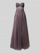 Luxuar Abendkleid im Off-Shoulder-Look in Taupe, Größe 36