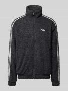 adidas Originals Regular Fit Sweatjacke in Bouclé-Optik in Black, Größ...