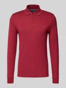 Christian Berg Men Poloshirt mit Label-Stitching in Dunkelrot, Größe 3...