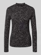 s.Oliver RED LABEL Slim Fit Langarmshirt aus Viskose-Mix in Anthrazit,...