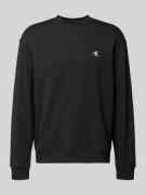 Calvin Klein Jeans Sweatshirt mit Label-Stitching in Black, Größe L