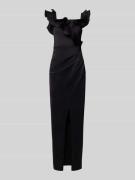 Lipsy Abendkleid mit Volants in Black, Größe 32