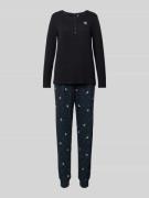 Lauren Ralph Lauren Relaxed Fit Pyjama-Set mit Viskose-Anteil in Black...