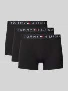 Tommy Hilfiger Slim Fit Trunks aus Baumwoll-Mix im 3er-Pack in Black, ...