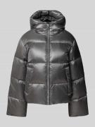 Marc O'Polo Regular Fit Daunenjacke mit Kapuze in Dunkelgrau, Größe 34