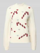 Christian Berg Woman Weihnachtspullover mit gerippten Abschlüssen in O...