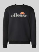 Ellesse Sweatshirt mit Label-Print Modell 'CORVARO' in Black, Größe L