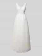 Luxuar Regular Fit Brautkleid mit floralem Spitzenbesatz in Offwhite, ...