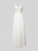 Luxuar Regular Fit Brautkleid mit floralem Spitzenbesatz in Offwhite, ...