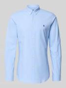 Polo Ralph Lauren Freizeithemd mit Label-Stitching in Bleu, Größe L