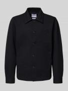 Lindbergh Hemdjacke mit Knopfleiste in Black, Größe L