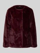 Lauren Ralph Lauren Jacke aus Kunstfell mit Pattentaschen in Bordeaux,...