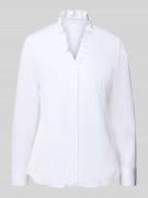 ETERNA Hemdbluse mit V-Ausschnitt in Weiss, Größe 38