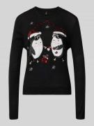 Only Regular Fit Weihnachtspullover mit Pailletten-Motiv Modell 'XMAS ...