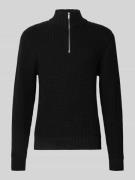 SELECTED HOMME Regular Fit Troyer in Waffel-Struktur Modell 'TOM' in B...