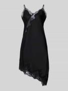 Neo Noir Kleid aus Satin mit Spitze Modell 'Sorelle' in Black, Größe 3...