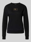 ARMANI EXCHANGE Sweatshirt mit Logo und Rundhalsausschnitt in Black, G...