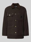 Carhartt Work In Progress Jacke mit Kentkragen in Dunkelbraun, Größe S